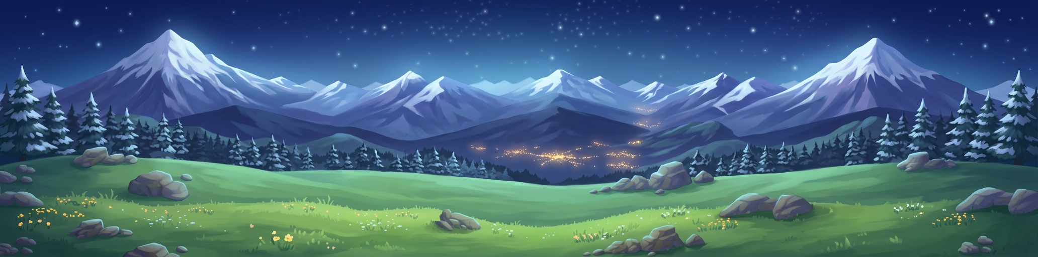 A starry night peak